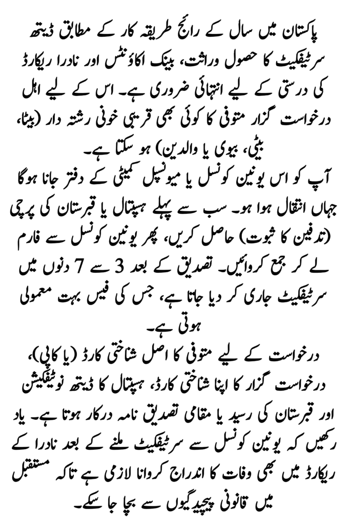 Death Certificate Application Process