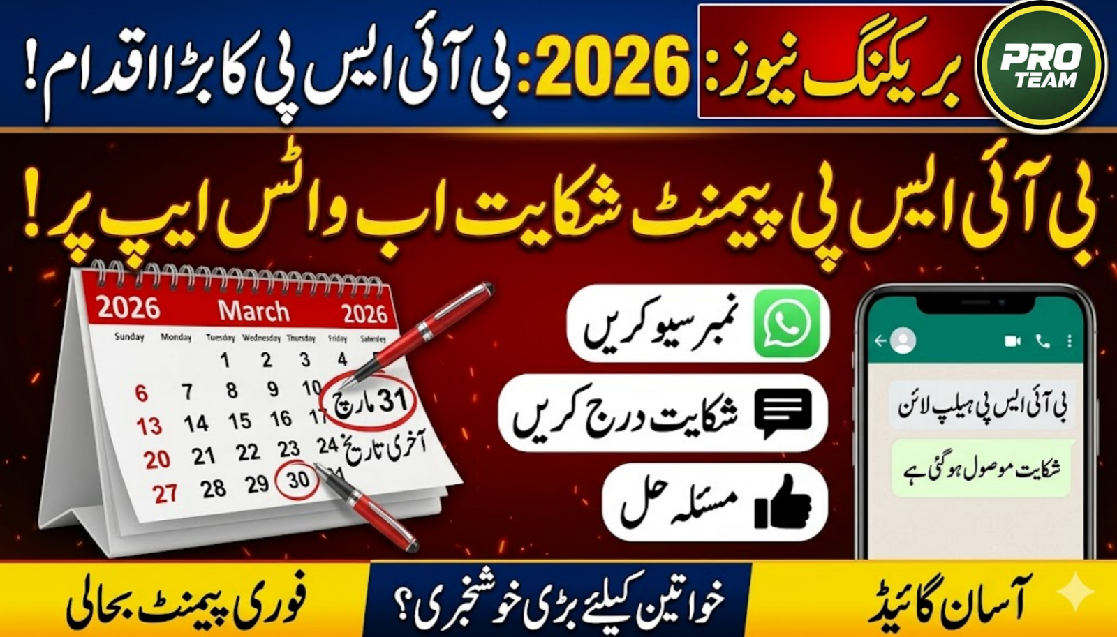 BISP WhatsApp Complaint Methods