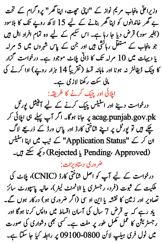 Apni Zameen Apna Ghar Status Check